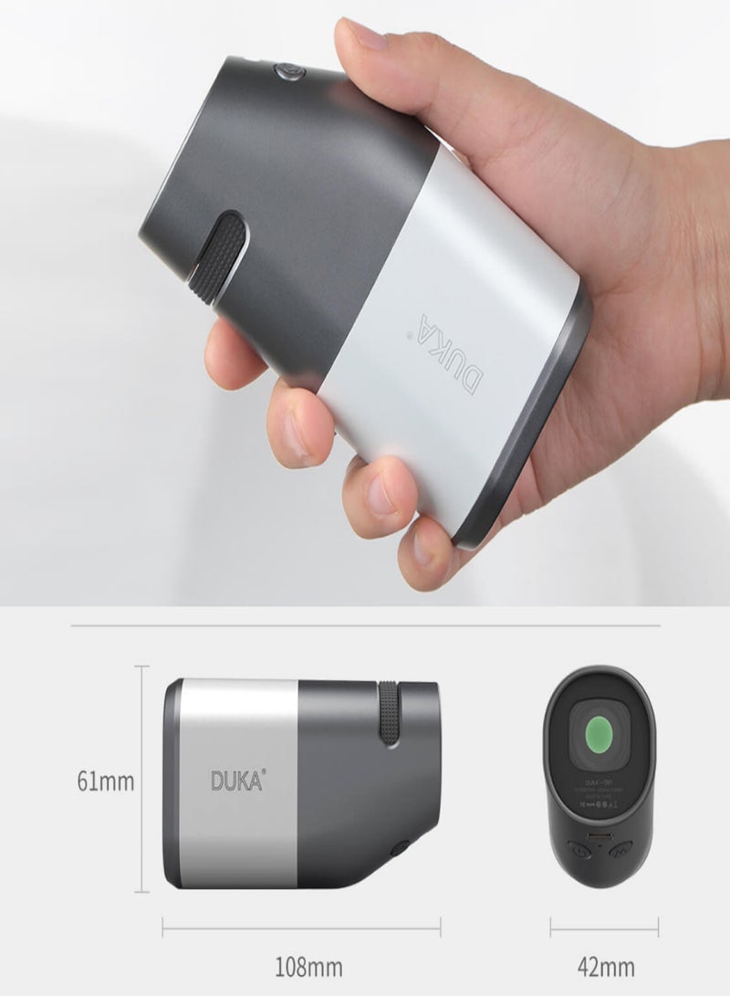 دوكا تلسكوب ومحدد مدى DUKA 2 في 1 TR1 محمول، يعمل بالليزر، مقياس رقمي للمسافة، قياس دقيق يصل إلى 1000 متر، تكبير 6x، أداة قياس متعددة الوظائف - Image 2